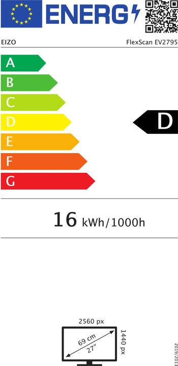 Energie-Label Eizo EV2795 FlexScan (2560 x 1440 Pixel, 27")