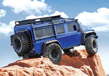 Immagine prodotto Traxxas TRX-4 LR Defender elettrico spazzolato Crawler 4WD 1:10 RTR blu (RTR pronto all'uso)