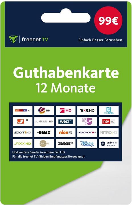 Produktbild Freenet Guthabenkarte 12 Monate (DVB-T2)