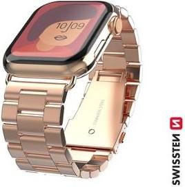 Produktbild Swissten Metal band for apple watch 42-44 mm rose gold (44 mm, 42 mm, Metall)