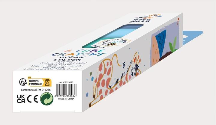 Actual product image Magni Play mould wax crayons cube ocean (blue-green, 6 x)