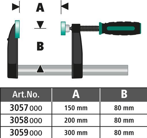 Actual product image wolfcraft wolfcraft 1 SC - Schraubzwinge 80/300mm (300 mm)