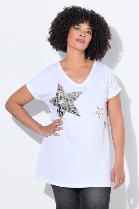 Produktbild Angel of Style T-Shirt, Komfort Fit, Pailletten-Sternen (50)