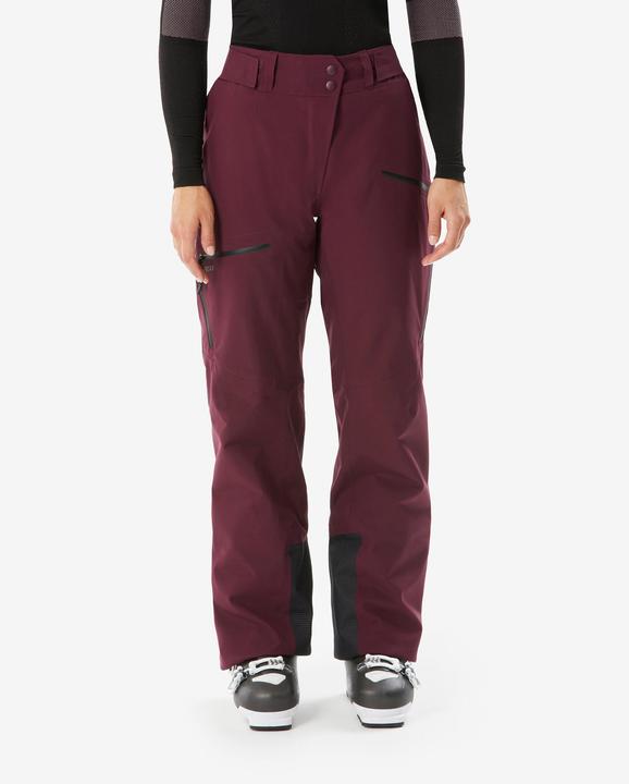 Actual product image Wedze Ladies' ski trousers warm and breathable ladies - 500 bordeaux red (44)