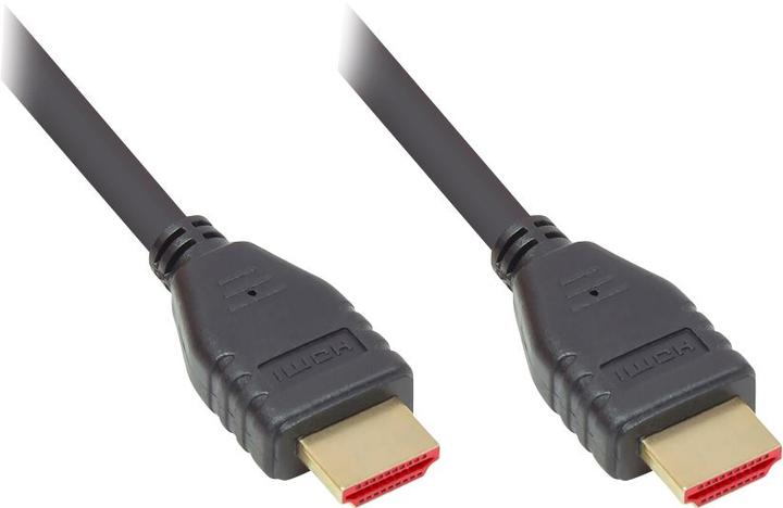 Actual product image Good Connections Ultra-High-Speed HDMI 2.1 cable, 8K UHD-2 / 4K UHD, gold-plated contacts, CU, black, 1m, Good Conn (1 m, HDMI)