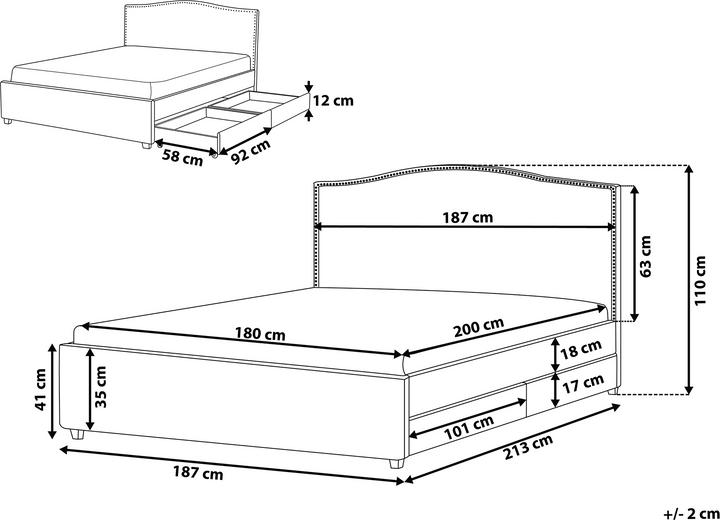 Actual product image Beliani Montpellier (180 x 200 cm)