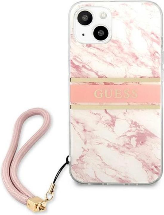 Immagine prodotto Guess Copertina rigida a strisce di marmo con cinturino (Apple iPhone 13 mini)