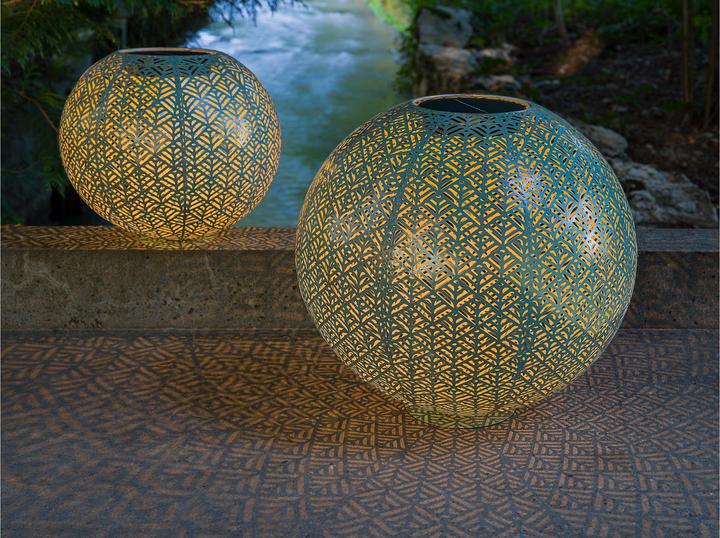 Produktbild STT Windlicht Solar Antic Ball Sofia, Ø 40 cm, Aqua