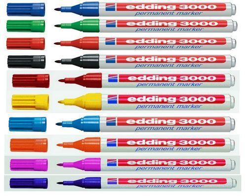 Image du produit Edding Marqueur permanent 3000 (Multicolore, 3 mm, 10 x)