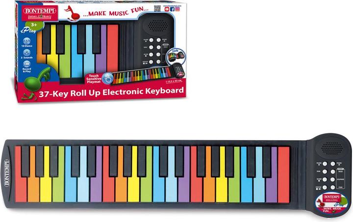 Produktbild Bontempi Piano roll up 37 tasti con note colorate