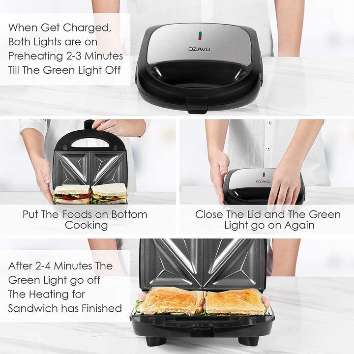 Actual product image Ozavo Sandwich Maker 3 in 1