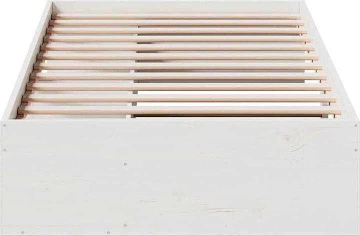 Actual product image VidaXL Day bed without mattress white 100x200 cm solid wood pine sofa bed (100 x 200 cm)