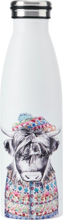 Mikasa Tipperleyhill Highland Cow Double-Walled Stainless Steel Water Bottle, 500ml (0.50 l)