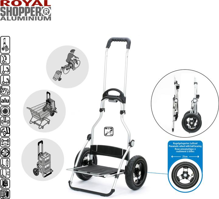 Image du produit Andersen Royal Shopper Lotta chariot à provisions 59 cm avec roues gonflables
