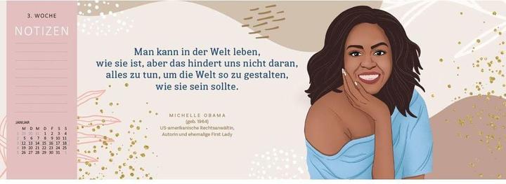 Actual product image Tischkalender Kluge Frauen, die die Welt und uns inspirieren 2026 (30 x 11.5 cm, Hardcover, German)
