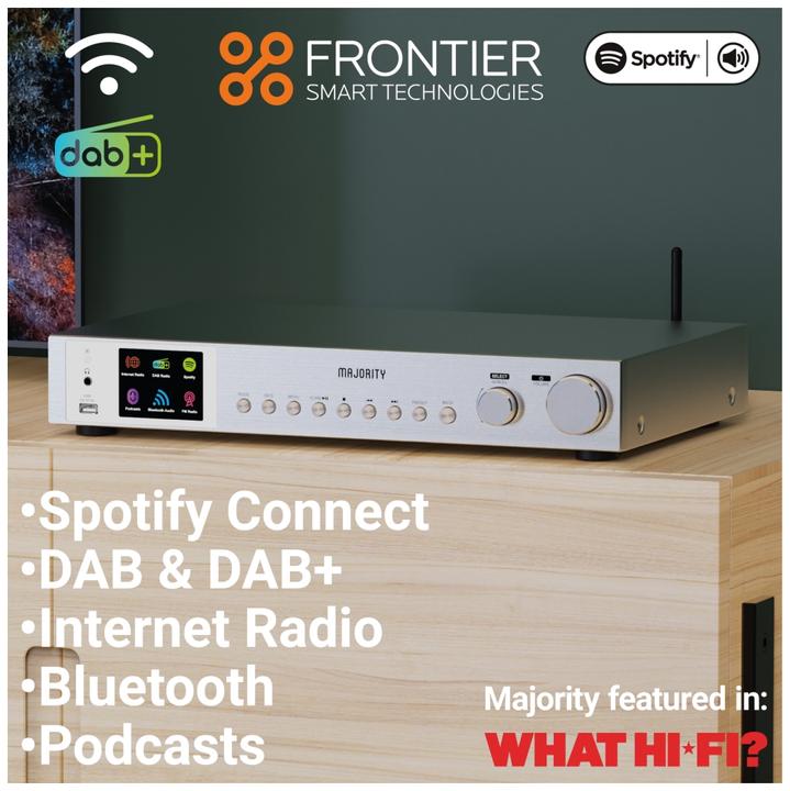 Actual product image Majority Fitzwilliam 3 Silver (Web radio, DAB+, FM, Bluetooth, Wi-Fi)
