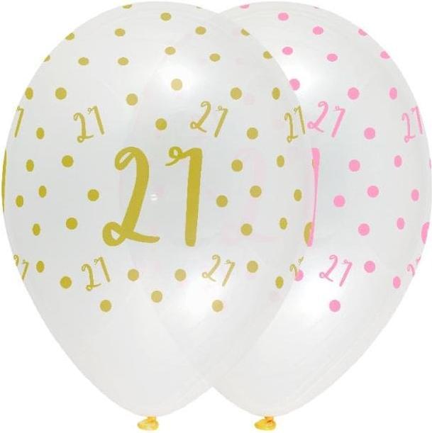 Actual product image Creative Party Latex 21st Birthday Balloons (Pack of 6) (6 x)