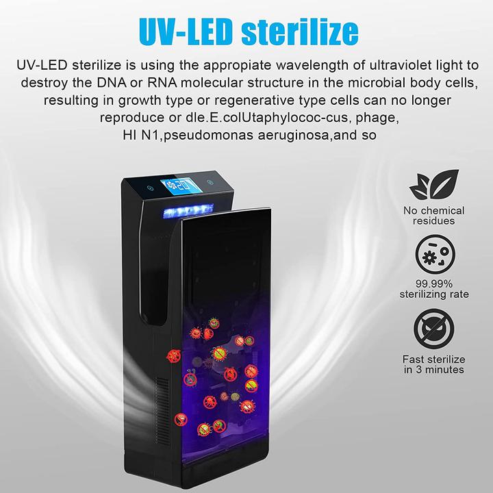 Produktbild QL Händetrockner, Mattschwarz LCD