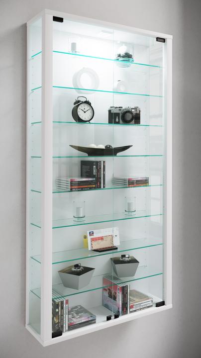 Actual product image VCM Collection wall display case wood glass Vitrosa Maxi (59 x 18 x 114 cm)