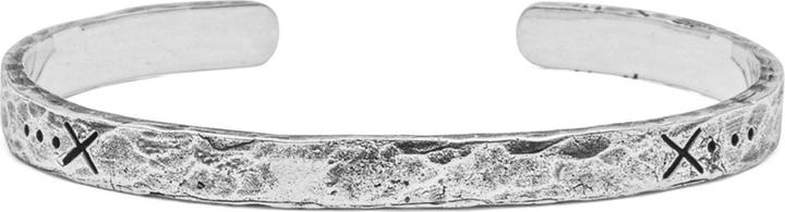 Haze & Glory Armband Armreif - Salvation gehämmert 925 Silber (18 cm, 925er Sterling Silber)