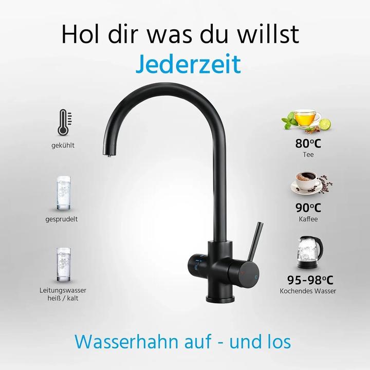 Produktbild HappyFilter 3in1 Wassersprudler mit Touch Wasserhahn