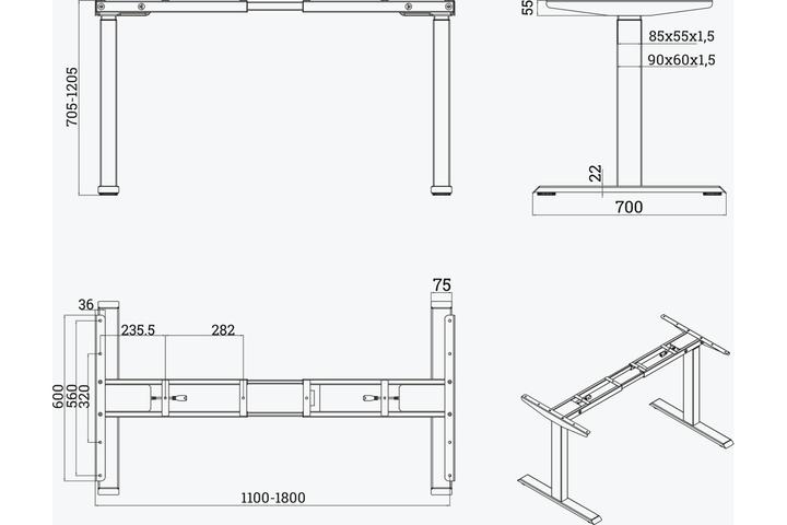 Actual product image OK-Line Desk system