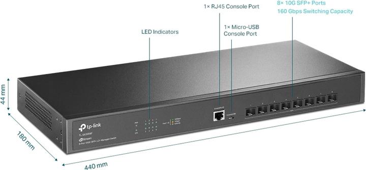 Actual product image TP-Link JetStream TL-SX3008F (8 Ports)