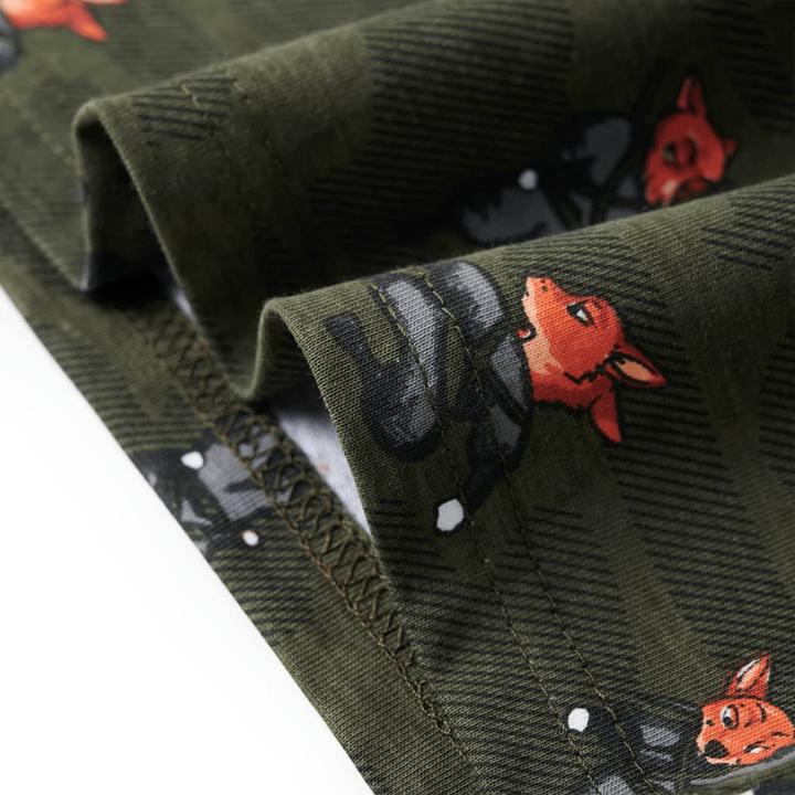 Produktbild VidaXL Kinderpyjama mit Langen Ärmeln Khaki 104,Material: 100 (104)
