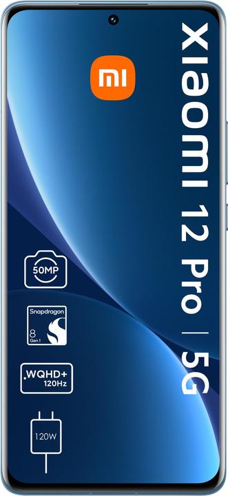 Productafbeelding Xiaomi 12 Pro 5G (256 GB, Blauw, 6.73", Dubbele SIM, 50 Mpx, 5G)