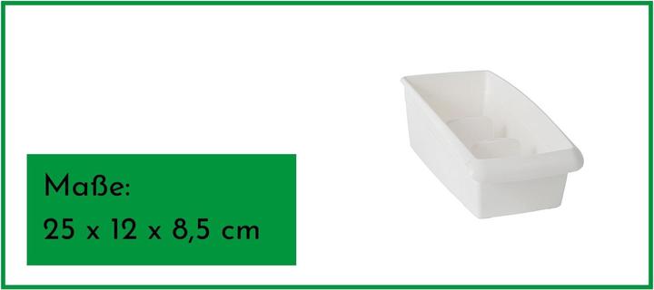 Immagine prodotto Novaliv Organizzatore per cosmetici Piccolo Cassetto Organizzatore Bagno - 25 x 12 cm BIANCO Make-up (12 x 25 cm)