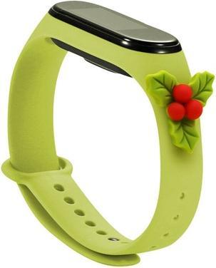 Produktbild Hurtel Strap Xmas Armband für Xiaomi Mi Band 4 / Mi Band 3 Christmas Silicone Strap Armband Grün (Mistletoe