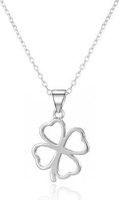 Agato Silver necklace Four-leaf clover AGS1605/47 (chain. pendant)