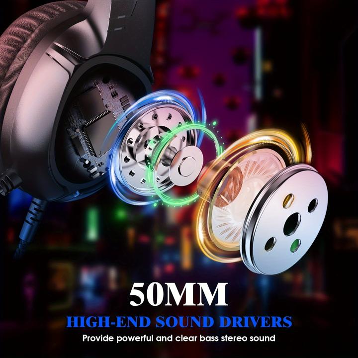Produktbild PhoneLook SOULBYTES S20 RGB Gaming Headset mit Surround-Sound Mikrofon für PS4 / PS5 / XBOX / PC 3.5 mm (Kabelgebunden)