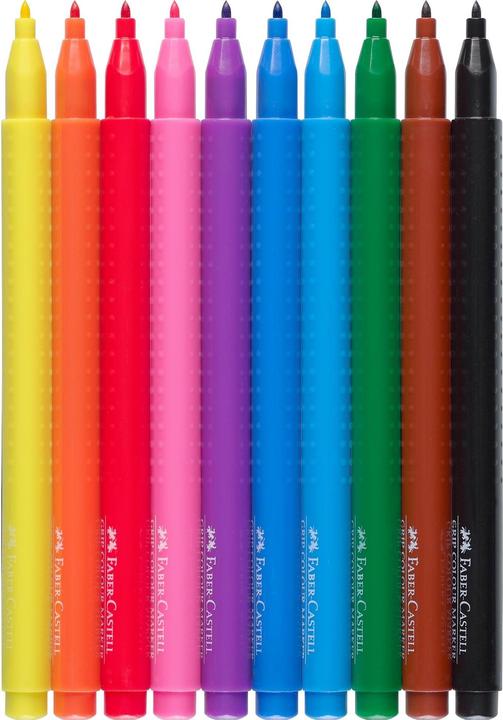 Image du produit Faber-Castell Stylos à pointe de fibre Grip Colour (Multicolore, 10 x)