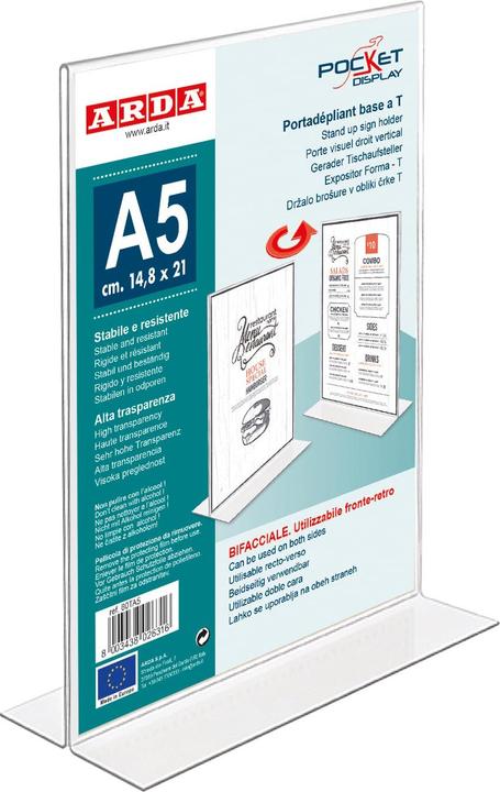 Actual product image Arda Brochure Holder T-Base (A5)