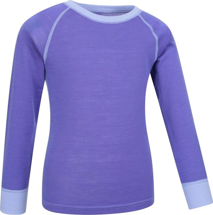 Actual product image Mountain Warehouse Childrens/Kids Merino II Round Neck Base Layer Top (146, 152)