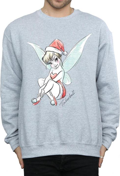 Actual product image Disney Mens Tinkerbell Christmas Fairy Sweatshirt (L)