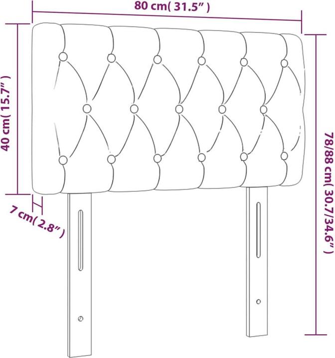 Actual product image VidaXL Naoma (90 x 7 x 78/88 cm)