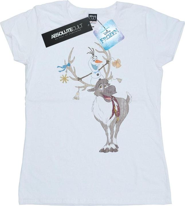 Disney Frozen Sven And Olaf Christmas Ornaments TShirt (M)