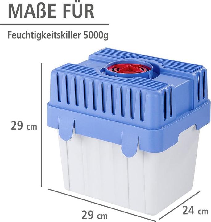 Productafbeelding Wenko Maximex vochtvreter met 5 kg granulaatblok, ruimteontvochtiger, houdt tot 8 l vocht vast (100 m²)