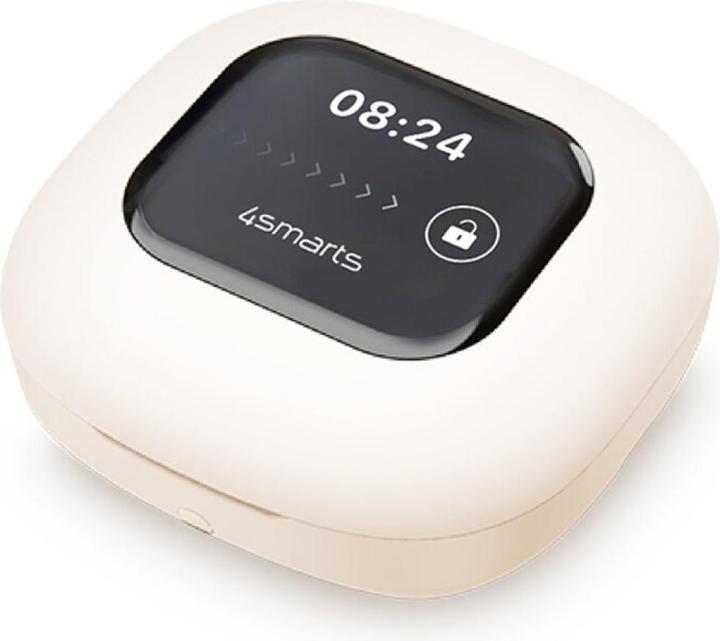 Productafbeelding 4smarts Open-Ear Bluetooth Kopfhörer SkyBuds AI Screen, Beige (Geen ruisonderdrukking, 4 h, Draadloze)