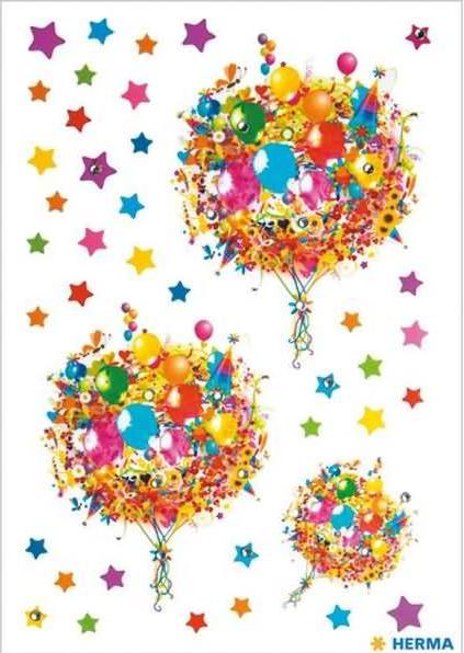 Produktbild Magni 15519 Jewel Sticker für Kinder, Blumenliebe (40 Aufkleber, Folie, glitzernd) selbstklebend, pe