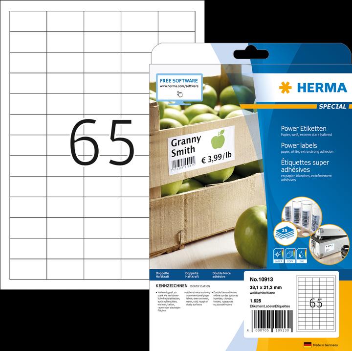 Produktbild HERMA Power Etiketten A4