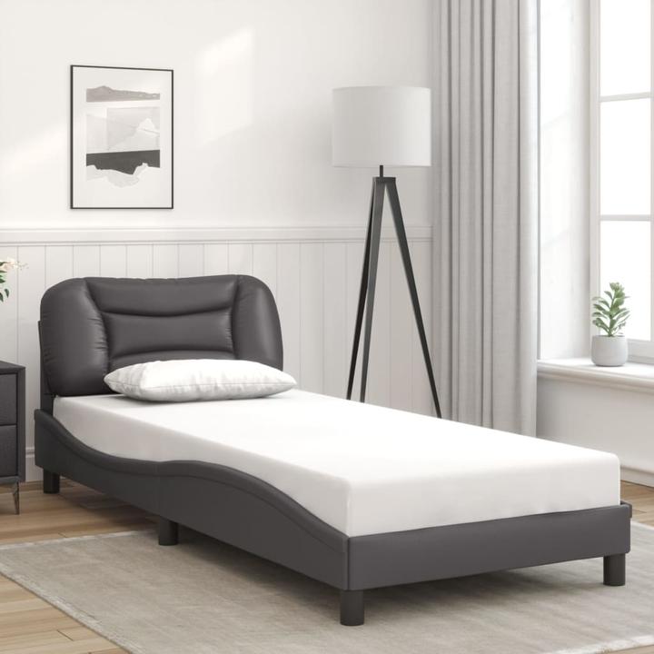 Produktbild VidaXL Bettgestell mit LED Kunstleder (90 x 190 cm)