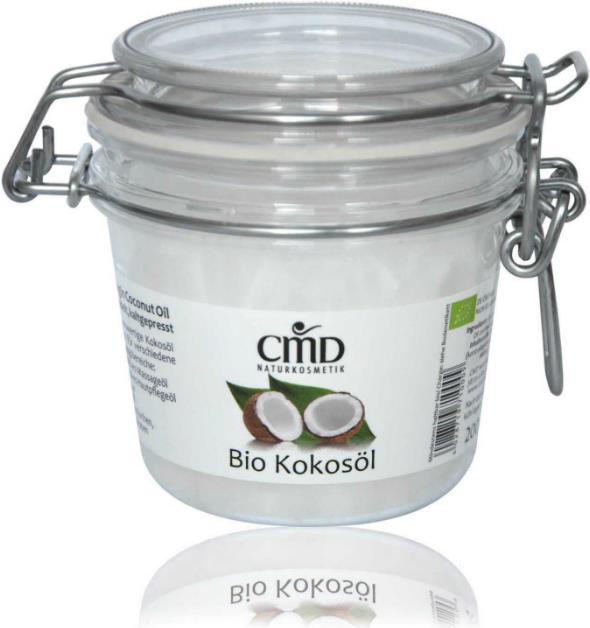 Actual product image CMD Naturkosmetik Organic coconut oil (coconut fat) DE-ÖKO-007 (Body oil, 200 ml)