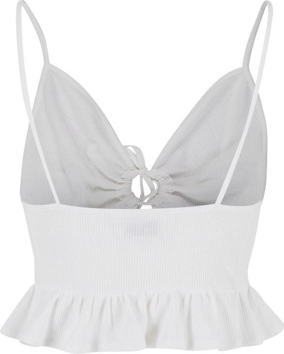 Produktbild Urban Classics Ladies Waffle Pique Ruffle Top - 137877 (4XL)
