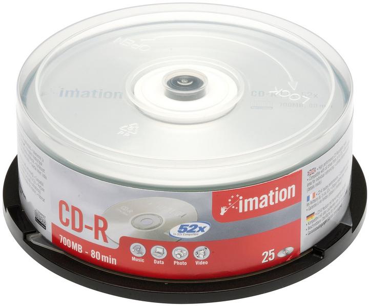 Produktbild Imation CD-R, 700MB, 52x, 25er Spindel (25 x)