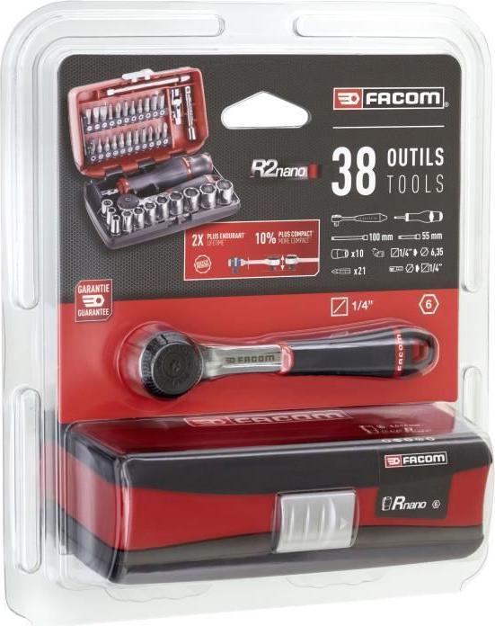 Productafbeelding Facom R2NANO doppenset 38 stuks 1/4" ( 834486 ) + koffer