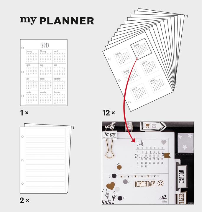 Image du produit Rayher my PLANNER Aperçu mensuel/hebdomadaire, DIN A5 (A5)