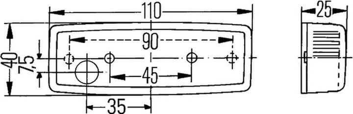 Immagine prodotto Hella 4 luci laterali alogene per KÄSSBOHRER PORSCHE VOLVO